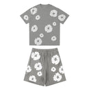 Conjunto Denim Tears Camiseta/ Shorts - Cinza